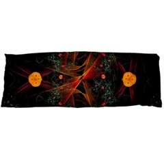 Fractal Wallpaper With Dancing Planets On Black Background Body Pillow Case Dakimakura (two Sides) by Nexatart