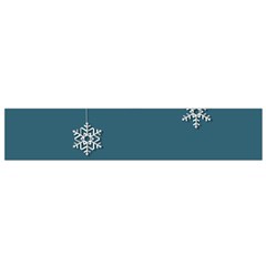 Blue Snowflakes Christmas Trees Flano Scarf (small) by Mariart