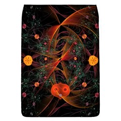 Fractal Wallpaper With Dancing Planets On Black Background Flap Covers (l)  by Nexatart