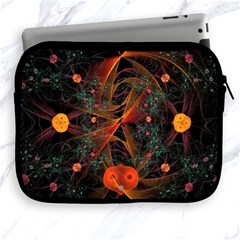 Fractal Wallpaper With Dancing Planets On Black Background Apple Ipad 2/3/4 Zipper Cases by Nexatart