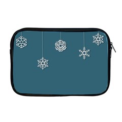 Blue Snowflakes Christmas Trees Apple Macbook Pro 17  Zipper Case by Mariart