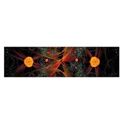 Fractal Wallpaper With Dancing Planets On Black Background Satin Scarf (oblong) by Nexatart