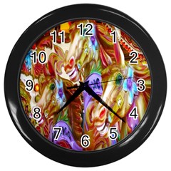 3 Carousel Ride Horses Wall Clocks (black) by Nexatart