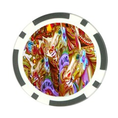 3 Carousel Ride Horses Poker Chip Card Guard (10 Pack) by Nexatart