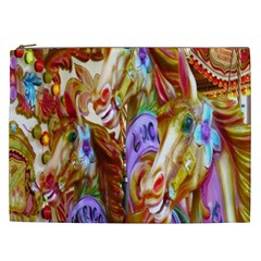 3 Carousel Ride Horses Cosmetic Bag (xxl)  by Nexatart