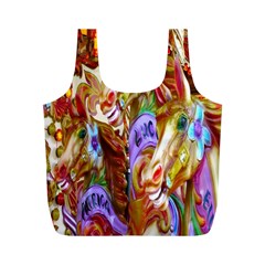 3 Carousel Ride Horses Full Print Recycle Bags (m)  by Nexatart