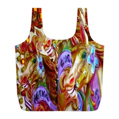 3 Carousel Ride Horses Full Print Recycle Bags (l)  by Nexatart