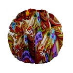 3 Carousel Ride Horses Standard 15  Premium Flano Round Cushions Back