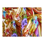 3 Carousel Ride Horses Double Sided Flano Blanket (Mini)  35 x27  Blanket Front