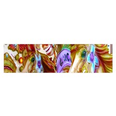 3 Carousel Ride Horses Satin Scarf (oblong) by Nexatart