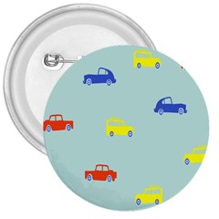 Car Yellow Blue Orange 3  Buttons by Mariart