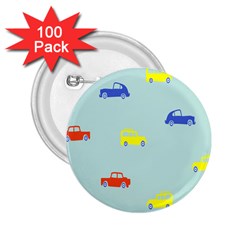 Car Yellow Blue Orange 2 25  Buttons (100 Pack) 