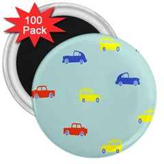 Car Yellow Blue Orange 3  Magnets (100 Pack) by Mariart