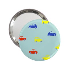 Car Yellow Blue Orange 2 25  Handbag Mirrors by Mariart