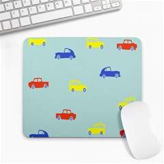 Car Yellow Blue Orange Large Mousepads by Mariart