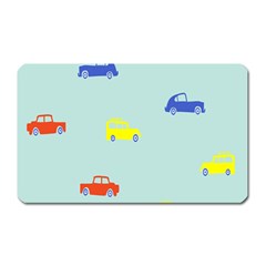 Car Yellow Blue Orange Magnet (rectangular) by Mariart