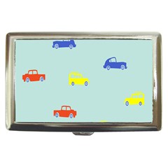 Car Yellow Blue Orange Cigarette Money Cases by Mariart