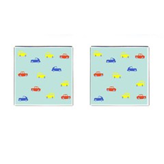 Car Yellow Blue Orange Cufflinks (square) by Mariart