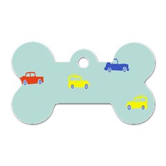 Car Yellow Blue Orange Dog Tag Bone (one Side) by Mariart