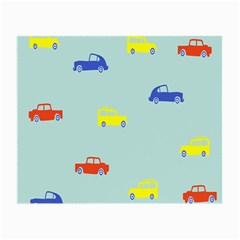 Car Yellow Blue Orange Small Glasses Cloth (2-side) by Mariart