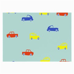 Car Yellow Blue Orange Large Glasses Cloth (2-side)