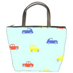 Car Yellow Blue Orange Bucket Bags by Mariart