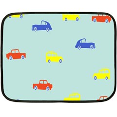 Car Yellow Blue Orange Double Sided Fleece Blanket (mini)  by Mariart