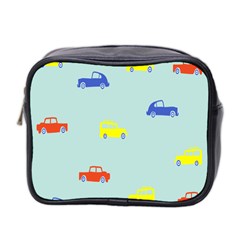 Car Yellow Blue Orange Mini Toiletries Bag 2-side by Mariart