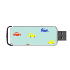 Car Yellow Blue Orange Portable Usb Flash (one Side) by Mariart