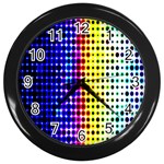 A Creative Colorful Background Wall Clocks (Black) Front