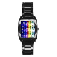 A Creative Colorful Background Stainless Steel Barrel Watch