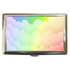 Cloud Blue Sky Rainbow Pink Yellow Green Red White Wave Cigarette Money Cases by Mariart