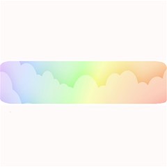 Cloud Blue Sky Rainbow Pink Yellow Green Red White Wave Large Bar Mats by Mariart