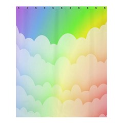 Cloud Blue Sky Rainbow Pink Yellow Green Red White Wave Shower Curtain 60  X 72  (medium)  by Mariart