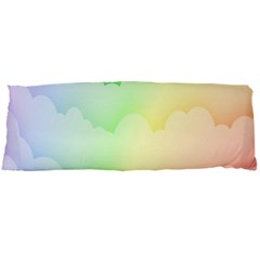 Cloud Blue Sky Rainbow Pink Yellow Green Red White Wave Body Pillow Case Dakimakura (two Sides) by Mariart