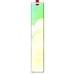 Cloud Blue Sky Rainbow Pink Yellow Green Red White Wave Large Book Marks