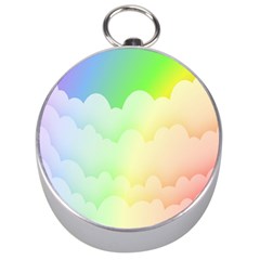 Cloud Blue Sky Rainbow Pink Yellow Green Red White Wave Silver Compasses by Mariart