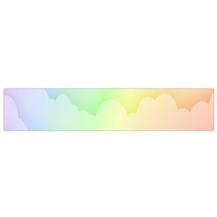 Cloud Blue Sky Rainbow Pink Yellow Green Red White Wave Flano Scarf (small) by Mariart