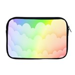 Cloud Blue Sky Rainbow Pink Yellow Green Red White Wave Apple MacBook Pro 17  Zipper Case Front