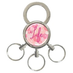 Life Typogrphic 3-ring Key Chains by Nexatart