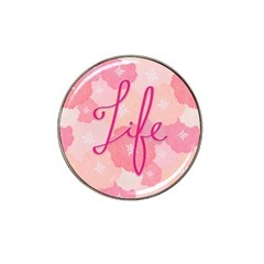 Life Typogrphic Hat Clip Ball Marker by Nexatart