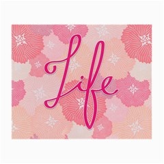 Life Typogrphic Small Glasses Cloth by Nexatart