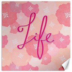 Life Typogrphic Canvas 20  X 20   by Nexatart