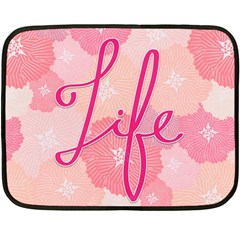 Life Typogrphic Fleece Blanket (mini) by Nexatart