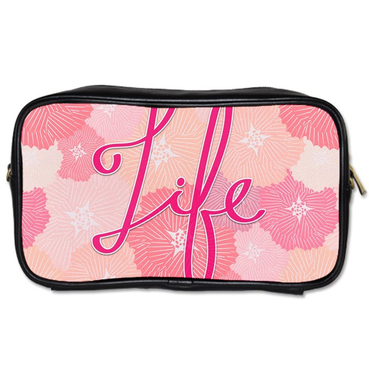 Life Typogrphic Toiletries Bags