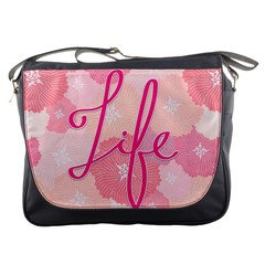 Life Typogrphic Messenger Bags by Nexatart