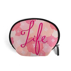 Life Typogrphic Accessory Pouches (small)  by Nexatart