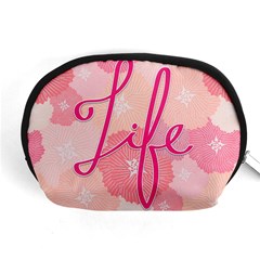 Life Typogrphic Accessory Pouches (medium)  by Nexatart