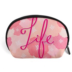 Life Typogrphic Accessory Pouches (large)  by Nexatart