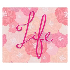 Life Typogrphic Double Sided Flano Blanket (small)  by Nexatart